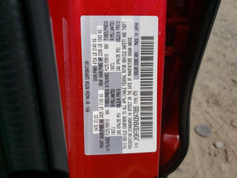 2022 Mazda Cx-5 მანქანა იყიდება აუქციონზე, vin: JM3KFBDM9N0647866, აუქციონის ნომერი: 58384036