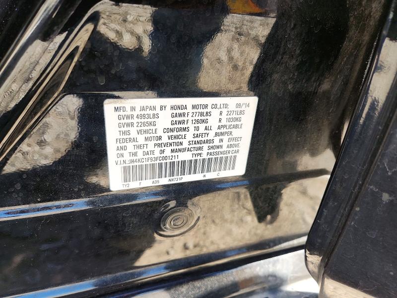 Продажа на аукционе авто 2015 Acura Rlx, vin: JH4KC1F93FC001211, номер лота: 56133106