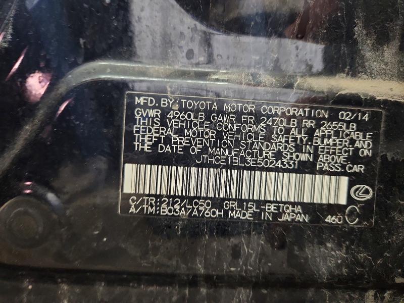 Aukcja sprzedaży 2014 Lexus Gs, vin: JTHCE1BL3E5024331, numer aukcji: 55788646