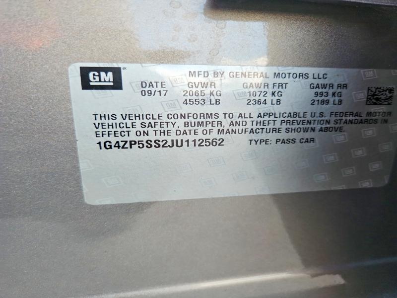 Продажа на аукционе авто 2018 Buick Lacrosse, vin: 1G4ZP5SS2JU112562, номер лота: 57296846