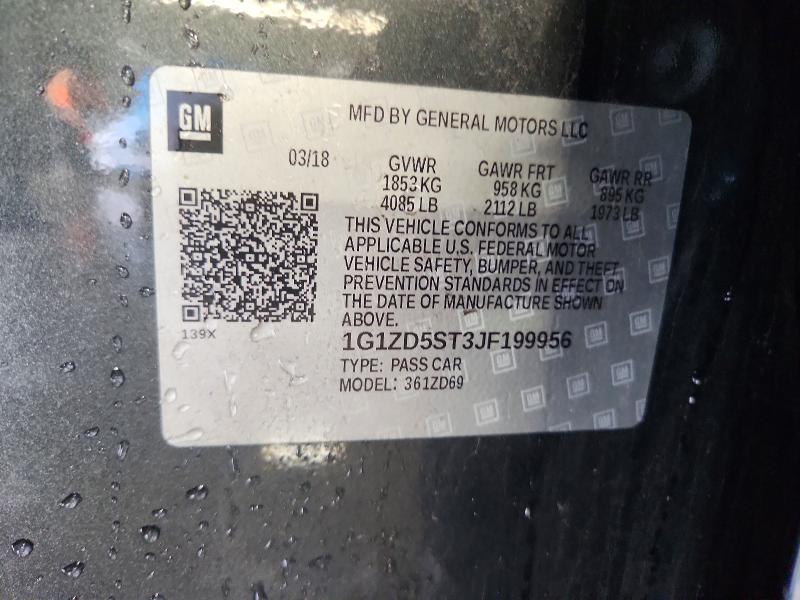 2018 Chevrolet Malibu მანქანა იყიდება აუქციონზე, vin: 1G1ZD5ST3JF199956, აუქციონის ნომერი: 55733716