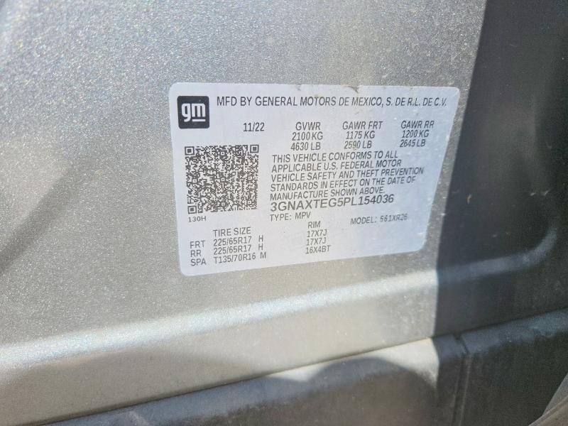 Продаж на аукціоні авто 2023 Chevrolet Equinox, vin: 3GNAXTEG5PL154036, номер лоту: 53988766