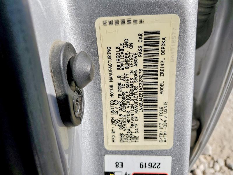 55653116 :رقم المزاد ، 1NXBU4EE1AZ323276 vin ، 2010 Toyota Corolla مزاد بيع
