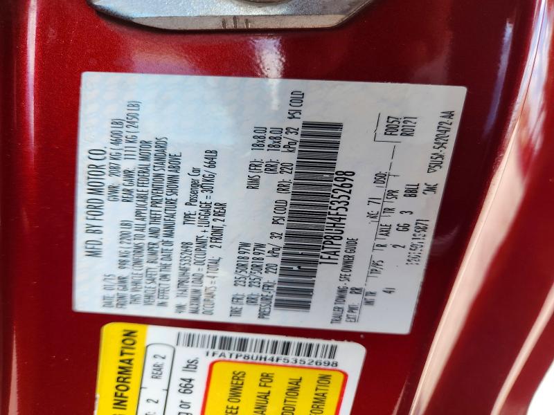 Aukcja sprzedaży 2015 Ford Mustang, vin: 1FATP8UH4F5352698, numer aukcji: 58248526