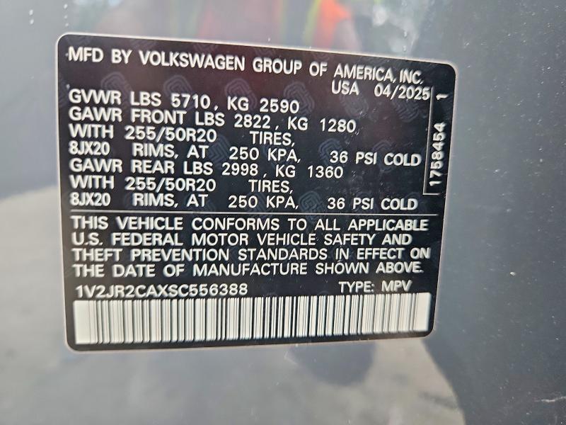 Продажа на аукционе авто 2025 Volkswagen Atlas, vin: 1V2JR2CAXSC556388, номер лота: 57855996