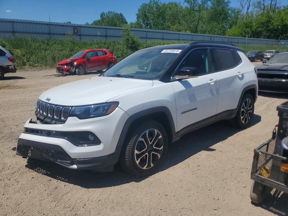 55749816 :رقم المزاد ، 3C4NJDCBXNT109728 vin ، 2022 Jeep Compass مزاد بيع