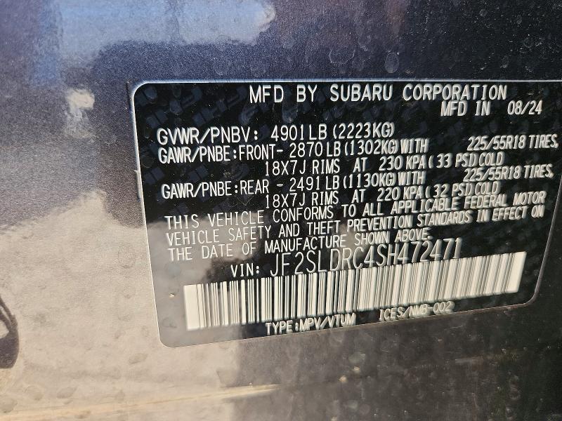 Aukcja sprzedaży 2025 Subaru Forester, vin: JF2SLDRC4SH472471, numer aukcji: 56517476