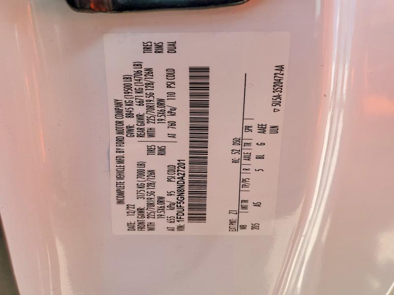 Aukcja sprzedaży 2022 Ford F550, vin: 1FDUF5GN8NDA27201, numer aukcji: 55359136