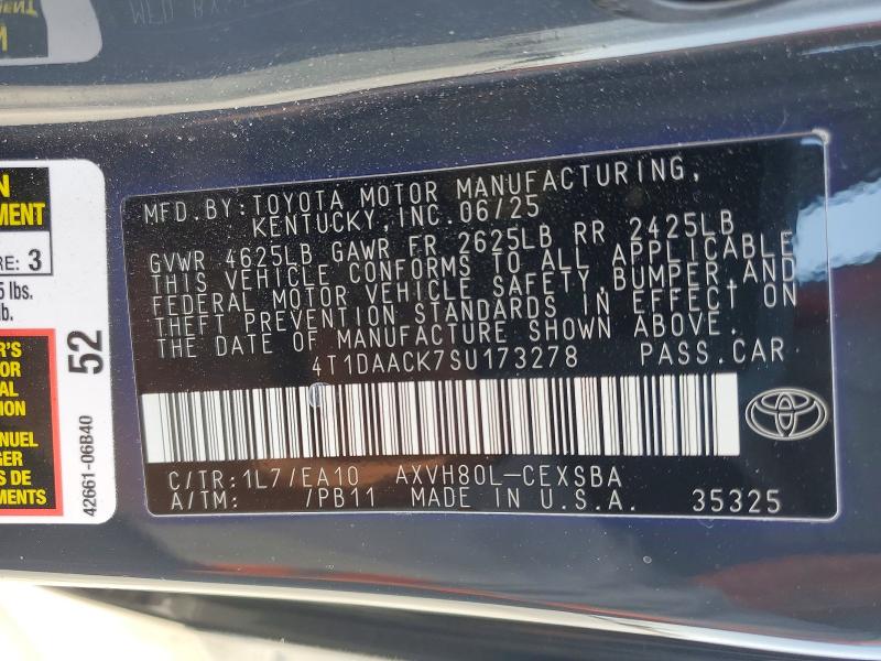 Продаж на аукціоні авто 2025 Toyota Camry, vin: 4T1DAACK7SU173278, номер лоту: 56950876