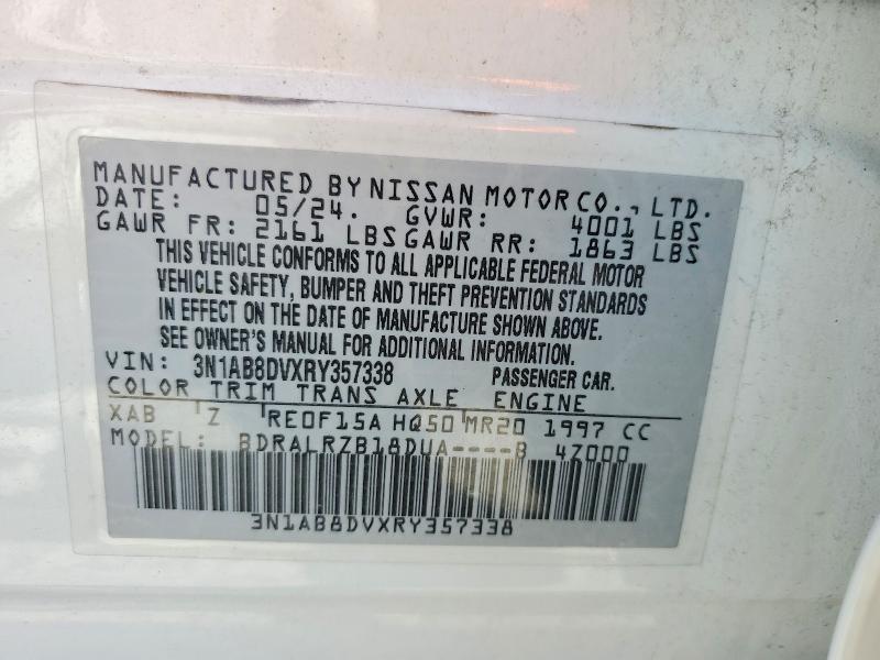 Продаж на аукціоні авто 2024 Nissan Sentra, vin: 3N1AB8DVXRY357338, номер лоту: 57705586