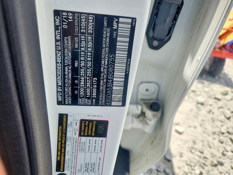 58261576 :رقم المزاد ، 4JGDA5JB4JB080755 vin ، 2018 Mercedes-benz Gle مزاد بيع