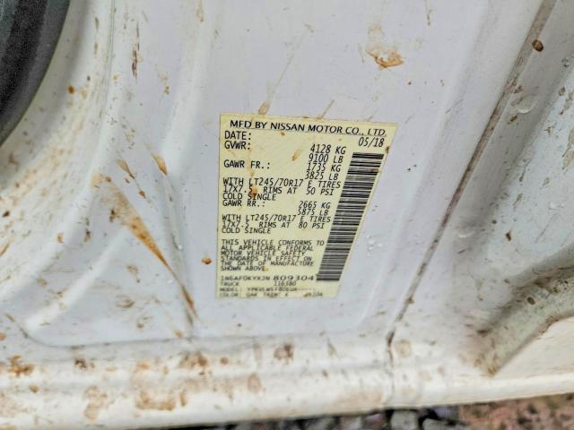 2018 Nissan Nv 2500 მანქანა იყიდება აუქციონზე, vin: 1N6AF0KYXJN809304, აუქციონის ნომერი: 57255276