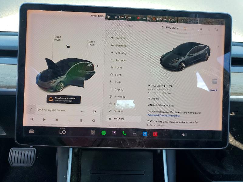 Продажа на аукционе авто 2019 Tesla Model 3, vin: 5YJ3E1EB5KF433817, номер лота: 58810006