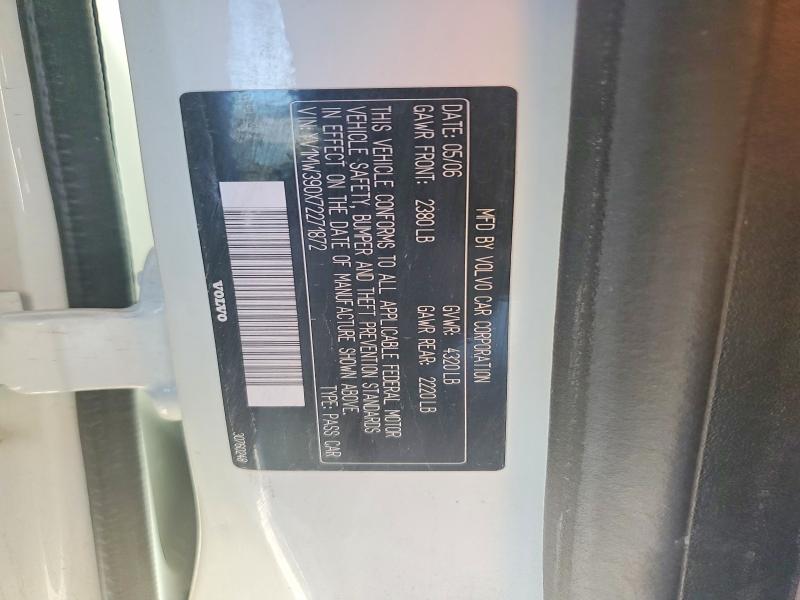 Продажа на аукционе авто 2007 Volvo V50, vin: YV1MW390X72271872, номер лота: 57247386