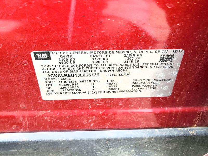 Продаж на аукціоні авто 2018 Gmc Terrain, vin: 3GKALREU1JL255129, номер лоту: 59382806