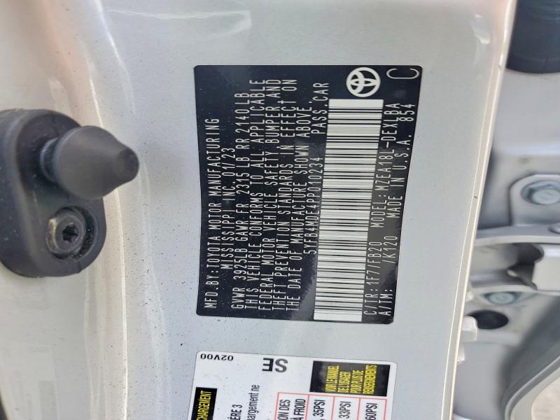 56703106 :رقم المزاد ، 5YFB4MDE4PP010234 vin ، 2023 Toyota Corolla مزاد بيع