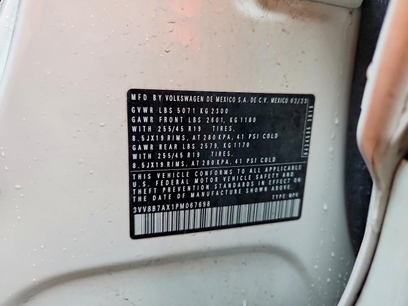 Продаж на аукціоні авто 2023 Volkswagen Tiguan, vin: 3VV8B7AX1PM067698, номер лоту: 57377026
