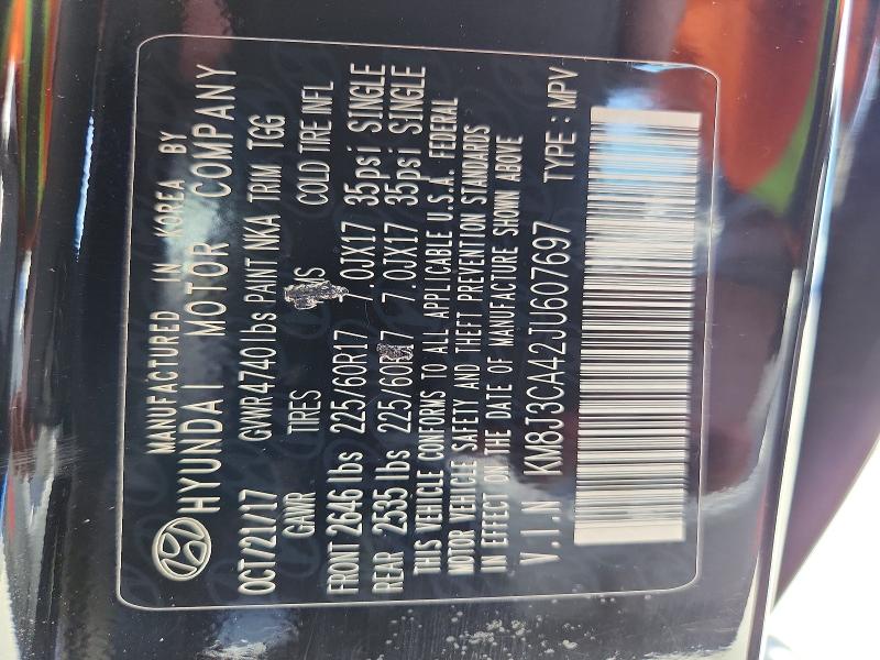 Продаж на аукціоні авто 2018 Hyundai Uk, vin: KM8J3CA42JU607697, номер лоту: 58221246