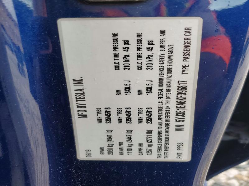Продажа на аукционе авто 2019 Tesla Model 3, vin: 5YJ3E1EA6KF396817, номер лота: 58108226