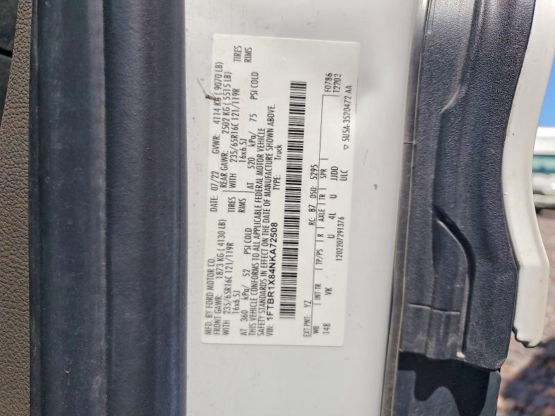 Продажа на аукционе авто 2022 Ford Transit, vin: 1FTBR1X84NKA72508, номер лота: 57406736