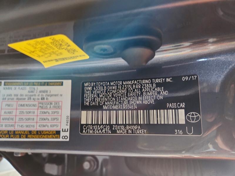 Продажа на аукционе авто 2018 Toyota C-hr, vin: NMTKHMBX0JR034634, номер лота: 57071976