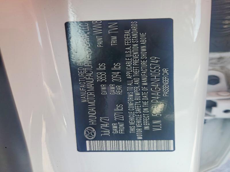 55584646 :رقم المزاد ، 5NPLP4AG4NH055749 vin ، 2022 Hyundai Elantra مزاد بيع