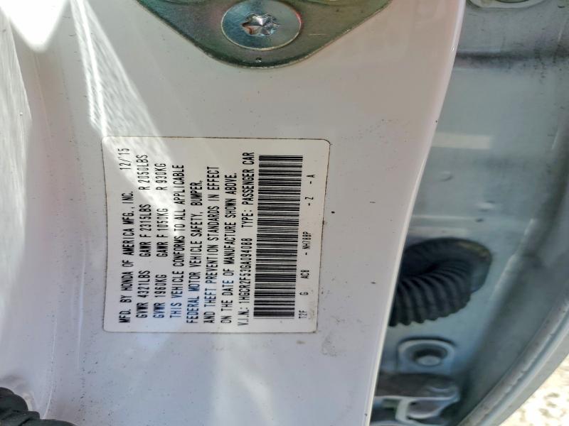 Aukcja sprzedaży 2016 Honda Accord, vin: 1HGCR2F53GA094088, numer aukcji: 55946646
