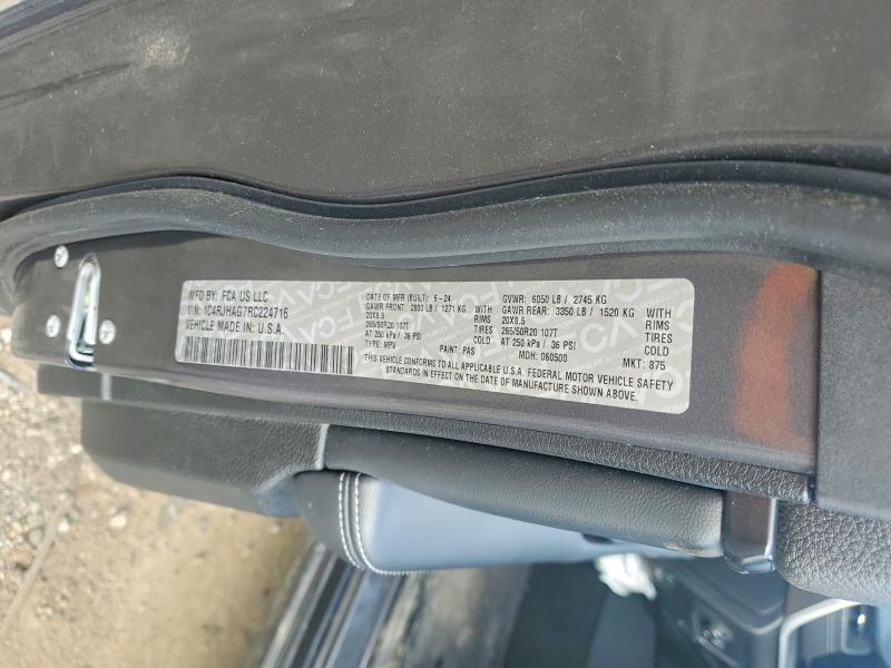 2024 Jeep Grand Cherokee მანქანა იყიდება აუქციონზე, vin: 1C4RJHAG7RC224716, აუქციონის ნომერი: 52925196
