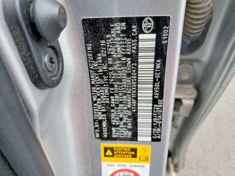 Продаж на аукціоні авто 2016 Toyota Camry, vin: 4T4BF1FKXGR560473, номер лоту: 58764616
