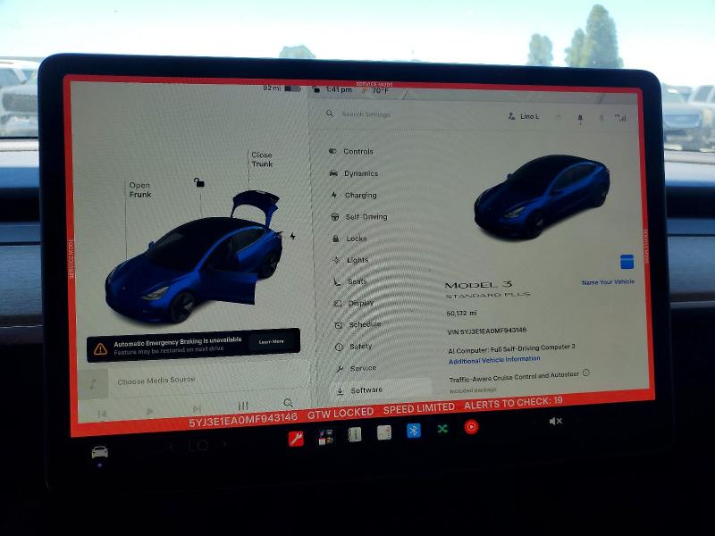 58606876 :رقم المزاد ، 5YJ3E1EA0MF943146 vin ، 2021 Tesla Model 3 مزاد بيع