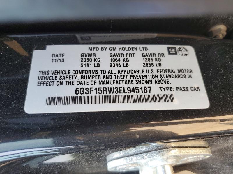 2014 Chevrolet Ss მანქანა იყიდება აუქციონზე, vin: 6G3F15RW3EL945187, აუქციონის ნომერი: 58638166