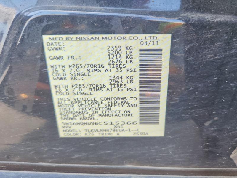 Продаж на аукціоні авто 2011 Nissan Xterra, vin: 5N1AN0NU9BC515366, номер лоту: 57734676
