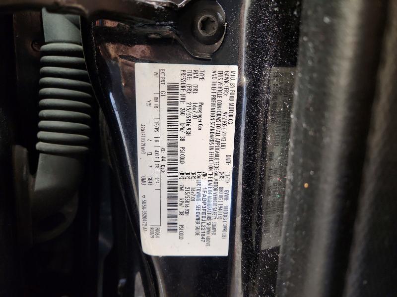 2018 Ford Focus მანქანა იყიდება აუქციონზე, vin: 1FADP3FE0JL221847, აუქციონის ნომერი: 56585306