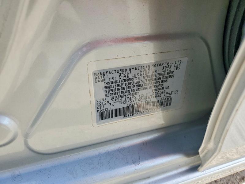 Продаж на аукціоні авто 2015 Nissan Sentra, vin: 3N1AB7APXFY348537, номер лоту: 58986076