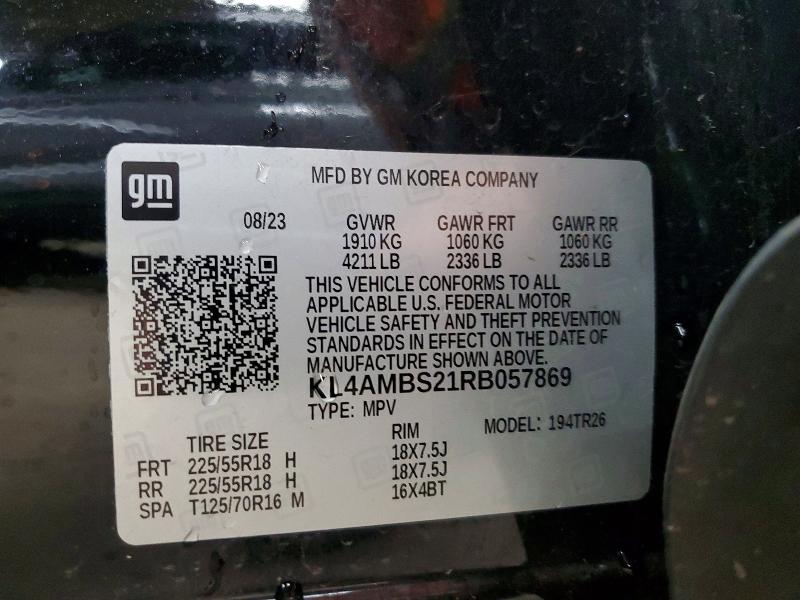 2024 Buick Encore Gx მანქანა იყიდება აუქციონზე, vin: KL4AMBS21RB057869, აუქციონის ნომერი: 57222636