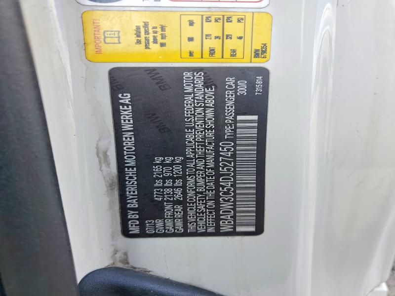 56507006 :رقم المزاد ، WBADW3C54DJ527450 vin ، 2013 Bmw 328 مزاد بيع