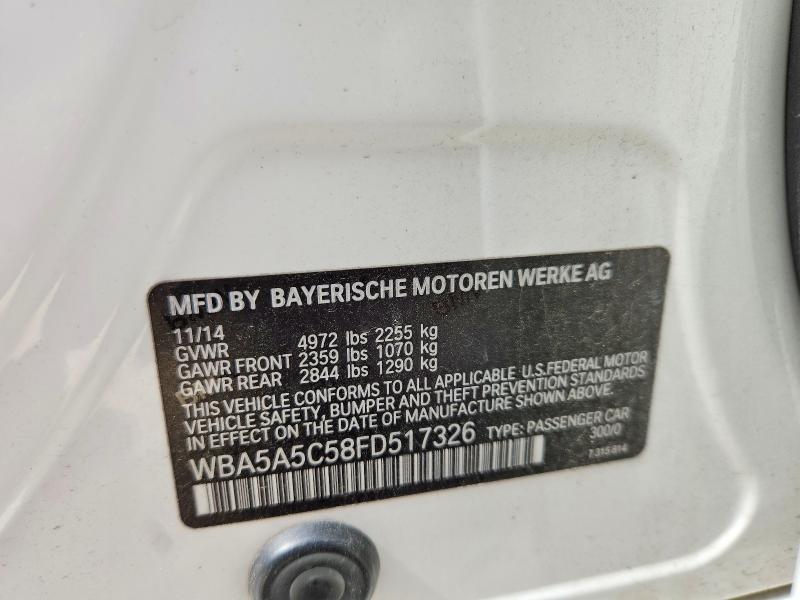 Aukcja sprzedaży 2015 Bmw 528, vin: WBA5A5C58FD517326, numer aukcji: 55631926