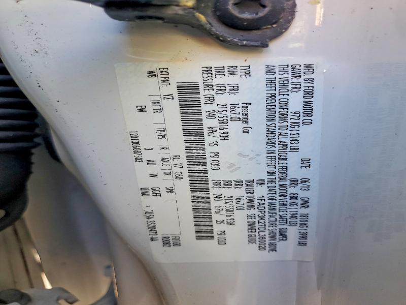56420186 :رقم المزاد ، 1FADP3K27DL360020 vin ، 2013 Ford Focus مزاد بيع