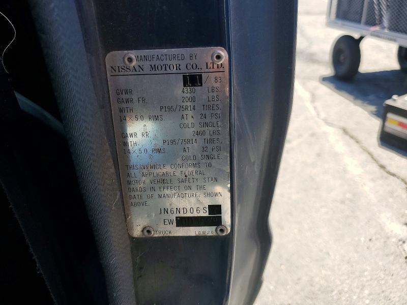 57381046 :رقم المزاد ، JN6ND06SXEW007994 vin ، 1984 Datsun 720 مزاد بيع