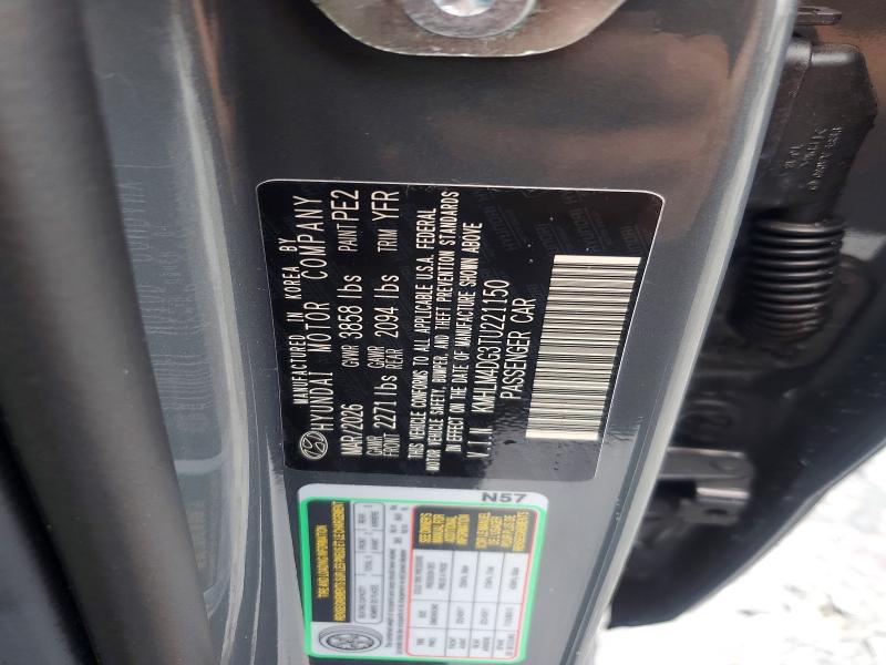 56963496 :رقم المزاد ، KMHLM4DG3TU221150 vin ، 2026 Hyundai Elantra مزاد بيع