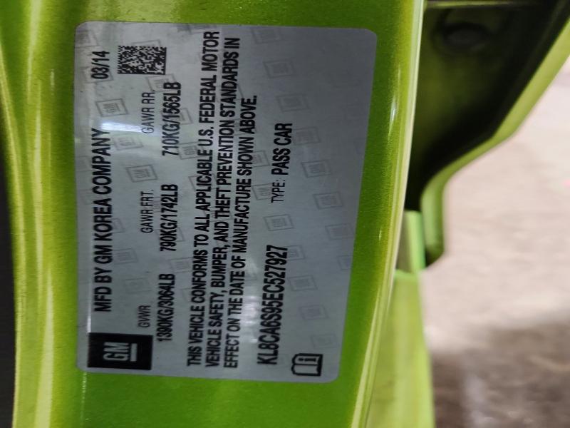 55963346 :رقم المزاد ، KL8CA6S95EC527927 vin ، 2014 Chevrolet Spark مزاد بيع