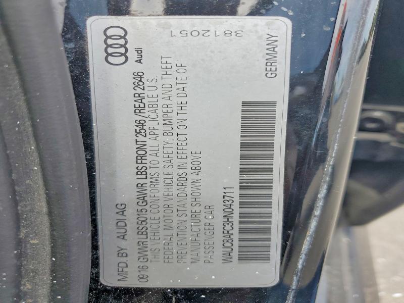 Aukcja sprzedaży 2017 Audi A6, vin: WAUC8AFC3HN043711, numer aukcji: 56400876