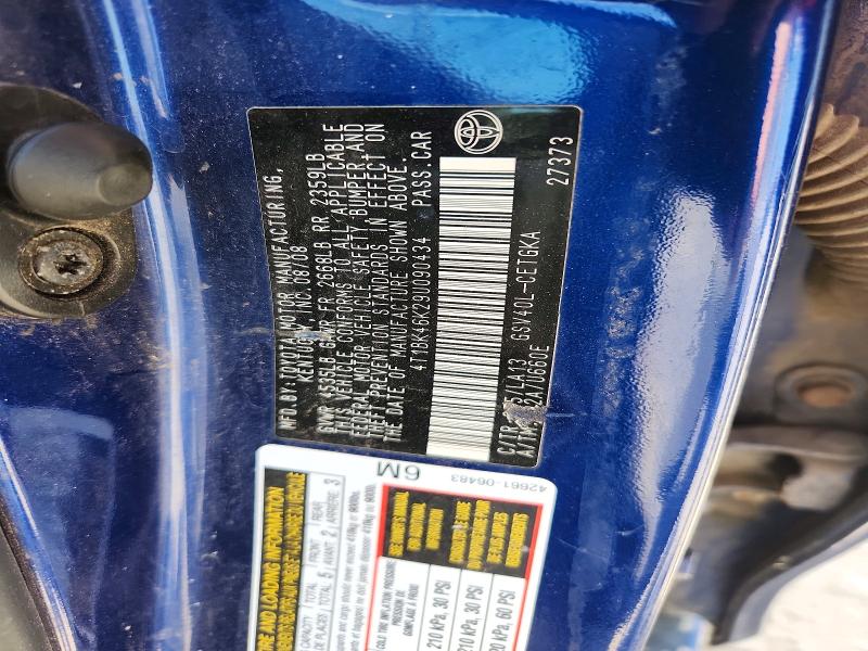 Продажа на аукционе авто 2009 Toyota Camry, vin: 4T1BK46K29U090434, номер лота: 56356326