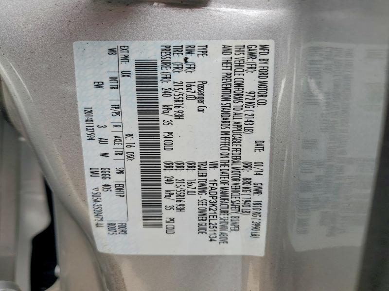 Aukcja sprzedaży 2014 Ford Focus, vin: 1FADP3K21EL251134, numer aukcji: 56521336