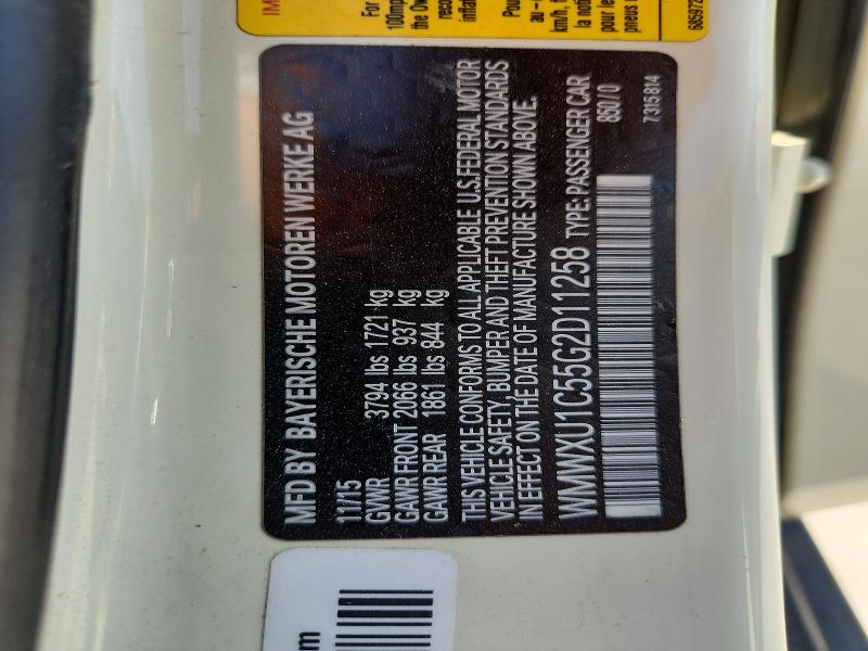 2016 Mini Cooper მანქანა იყიდება აუქციონზე, vin: WMWXU1C55G2D11258, აუქციონის ნომერი: 58424736