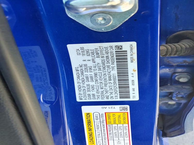 Aukcja sprzedaży 2024 Honda Civic, vin: 2HGFE2F25RH560011, numer aukcji: 58566176