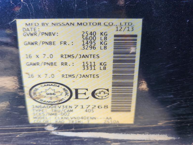 Aukcja sprzedaży 2014 Nissan Frontier, vin: 1N6AD0EV3EN717268, numer aukcji: 58604876
