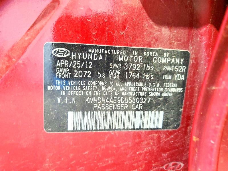 Продаж на аукціоні авто 2013 Hyundai Elantra, vin: KMHDH4AE9DU530327, номер лоту: 55955106