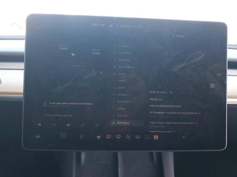 55736656 :رقم المزاد ، 5YJ3E1EA4PF667025 vin ، 2023 Tesla Model 3 مزاد بيع