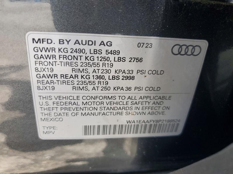 Aukcja sprzedaży 2023 Audi Q5, vin: WA1EAAFY8P2188524, numer aukcji: 57688426